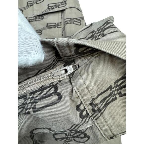 Balenciaga BB Monogram Printed Button-Up Shirt & Cargo Pant Set Brown Size 37 XS - Picture 12 of 15